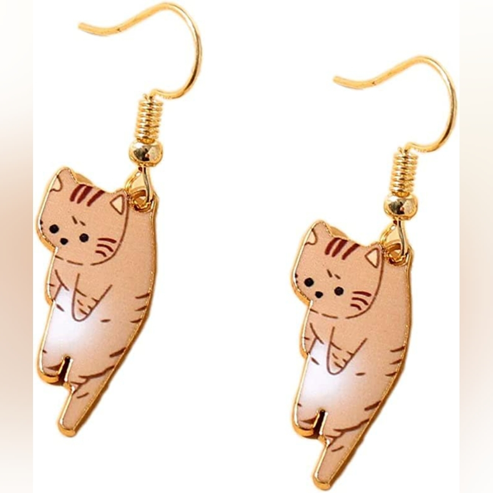 Cute Dangling Cat Earrings
